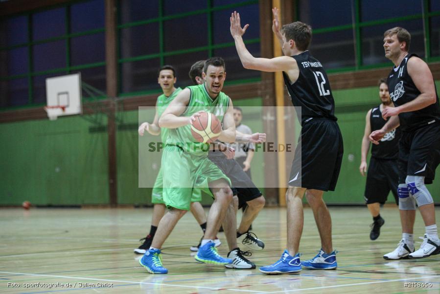 Johannes Gößwald, Georg Kordowich, Alexander Bauer, 13.02.2016, Erwin-Ammann-Halle, Basketball, SV Kürnach, TSV Karlstadt II - Bild-ID: 2158656