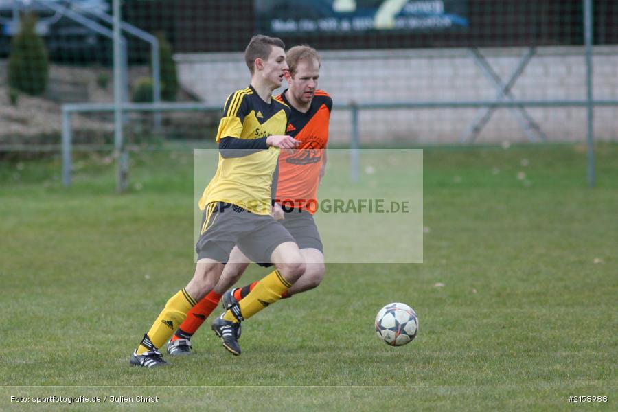 Ludwig Dill, Robin Schindler, Obersinn, 13.03.2016, Derby, BSC Aura, FV Mittelsinn/Obersinn - Bild-ID: 2158988