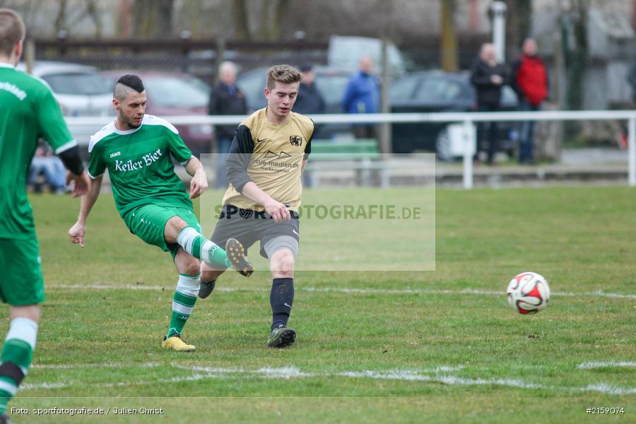 Johannes Heinickel, Atilla Aydogdu, 20.03.2016, Fussball, Kreisliga Würzburg, SV Waldbrunn, FV Karlstadt - Bild-ID: 2159074 Johannes Heinickel, Atilla Aydogdu, 20.03.2016, Fussball, Kreisliga Würzburg, SV Waldbrunn, FV Karlstadt - Bild-ID: 2159074