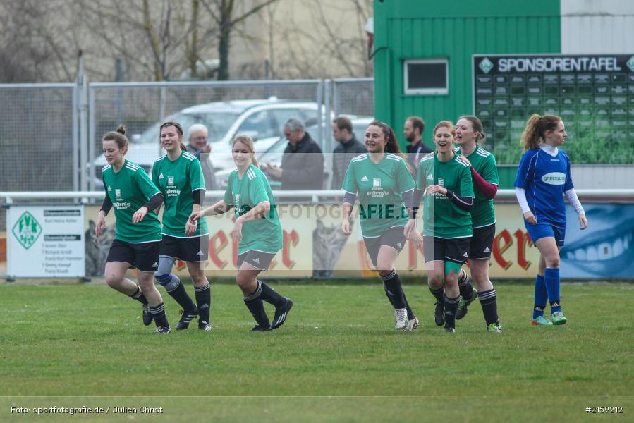 Charlotte Müller, Vanessa Müller, Vivien Reusch, Lisa Steinbach, Ina Maisler, Pia Gehrsitz, Torjubel, 26.03.2016, Frauen, Fussball, VfR Großostheim, FV Karlstadt - Bild-ID: 2159212