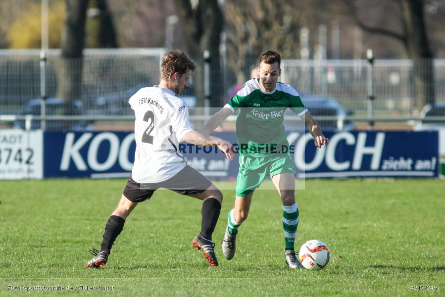 Michael Winkler, Lukas Ehrenfels, 26.03.2016, Kreisliga Würzburg, Fussball, FV Karlstadt, TSV Karlburg II - Bild-ID: 2159249 Michael Winkler, Lukas Ehrenfels, 26.03.2016, Kreisliga Würzburg, Fussball, FV Karlstadt, TSV Karlburg II - Bild-ID: 2159249