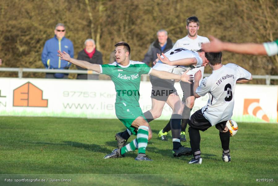 Maximilian Mühleck, Michael Winkler, 26.03.2016, Kreisliga Würzburg, Fussball, FV Karlstadt, TSV Karlburg II - Bild-ID: 2159265 Maximilian Mühleck, Michael Winkler, 26.03.2016, Kreisliga Würzburg, Fussball, FV Karlstadt, TSV Karlburg II - Bild-ID: 2159265