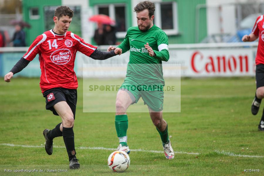 Tristan Hillinger, Benedikt Schrödl, 28.03.2016, B-Klasse, Fussball, DJK Retzstadt II, FV Karlstadt II - Bild-ID: 2159418