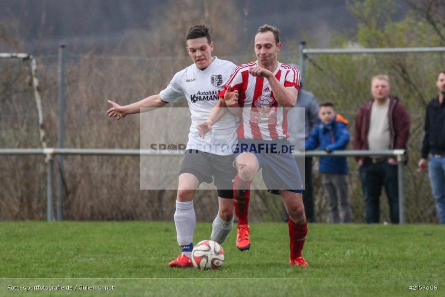 Christopher Schaub, Marcel Frank, 01.04.2016, Kreisliga, TSV Karlburg II, FC Wiesenfeld-Halsbach - Bild-ID: 2159608