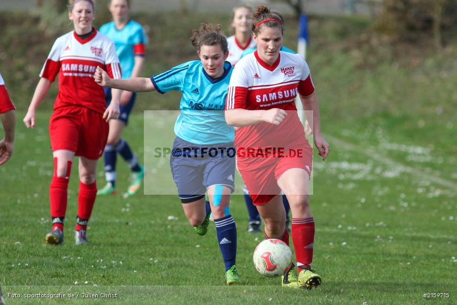 Julia Siegler, Luisa Machmerth, 02.04.2016, Unterfranken, Bezirksliga 01, Fussball, FC Karsbach 2, SpVgg Adelsberg - Bild-ID: 2159715