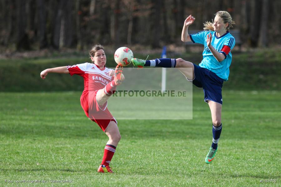 Hanna Seubert, Julia Hehrlein, 02.04.2016, Unterfranken, Bezirksliga 01, Fussball, FC Karsbach 2, SpVgg Adelsberg - Bild-ID: 2159735