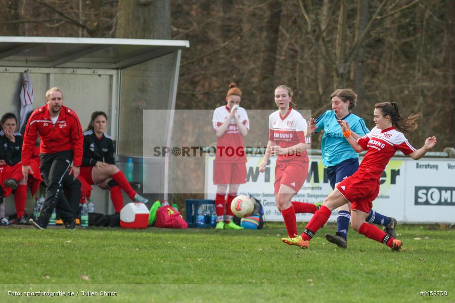 Katharina Weigand, Sophia Burkard, 02.04.2016, Unterfranken, Bezirksliga 01, Fussball, FC Karsbach 2, SpVgg Adelsberg - Bild-ID: 2159738