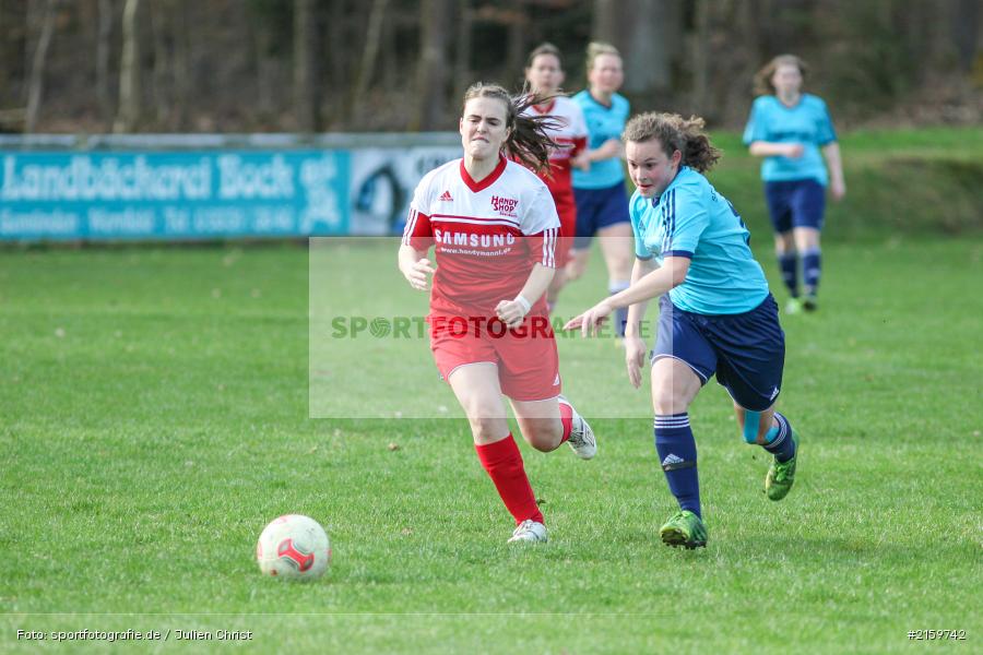 Julia Siegler, Verena Roth, 02.04.2016, Unterfranken, Bezirksliga 01, Fussball, FC Karsbach 2, SpVgg Adelsberg - Bild-ID: 2159742