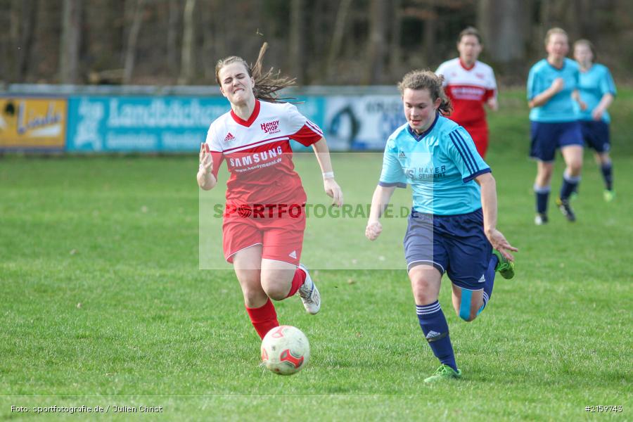 Julia Siegler, Verena Roth, 02.04.2016, Unterfranken, Bezirksliga 01, Fussball, FC Karsbach 2, SpVgg Adelsberg - Bild-ID: 2159743