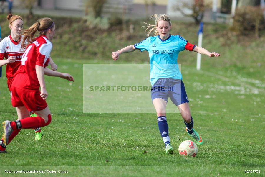 Hanna Seubert, Eva Ditterich, 02.04.2016, Unterfranken, Bezirksliga 01, Fussball, FC Karsbach 2, SpVgg Adelsberg - Bild-ID: 2159752