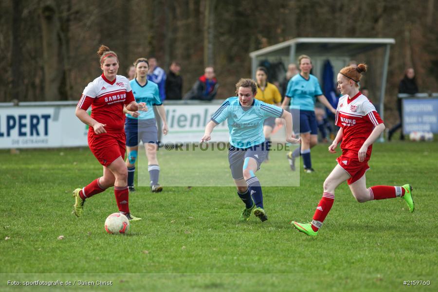 Denise Nehls, Luisa Machmerth, Julia Siegler, 02.04.2016, Unterfranken, Bezirksliga 01, Fussball, FC Karsbach 2, SpVgg Adelsberg - Bild-ID: 2159760