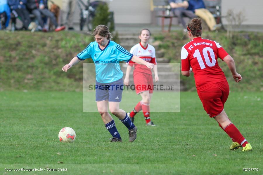 Katharina Weigand, 02.04.2016, Unterfranken, Bezirksliga 01, Fussball, FC Karsbach 2, SpVgg Adelsberg - Bild-ID: 2159770