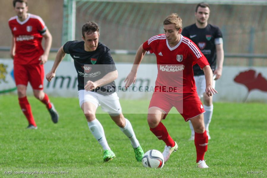 Manuel Römlein, Adrian Dußler, 02.04.2016, Fussball, Landesliga Nordwest, 1. FC Schweinfurt 05 II, TSV Karlburg - Bild-ID: 2159875