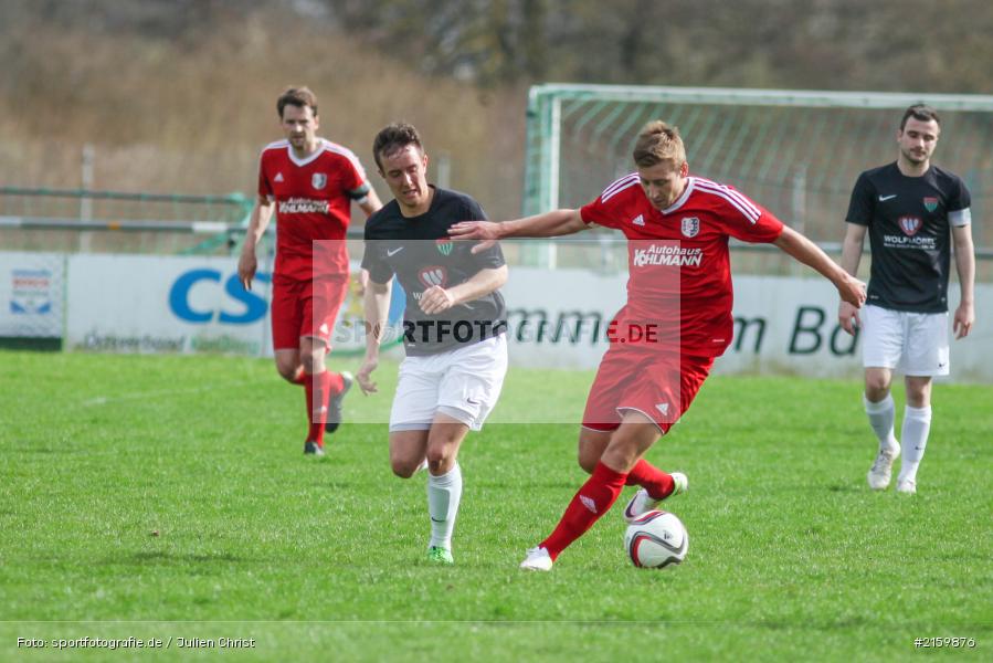 Manuel Römlein, Adrian Dußler, 02.04.2016, Fussball, Landesliga Nordwest, 1. FC Schweinfurt 05 II, TSV Karlburg - Bild-ID: 2159876