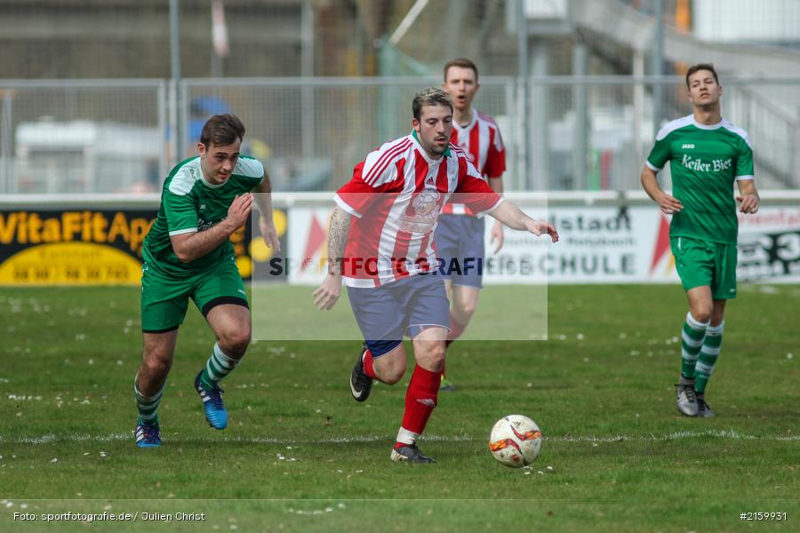 Dominik Höfling, Julian Rettelbach, Derby, 03.04.2016, Kreisliga Würzburg, Fussball, FC Wiesenfeld-Halsbach, FV Karlstadt - Bild-ID: 2159931 Dominik Höfling, Julian Rettelbach, Derby, 03.04.2016, Kreisliga Würzburg, Fussball, FC Wiesenfeld-Halsbach, FV Karlstadt - Bild-ID: 2159931