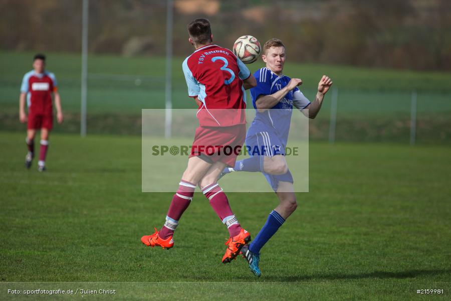 Maximilian Köstler, Mateusz Faka, 03.04.2016, Fussball, Kreisliga Würzburg, SC Schollbrunn, TSV Retzbach - Bild-ID: 2159981