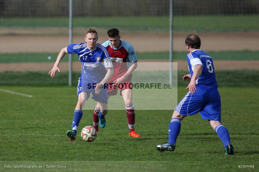 Maximilian Köstler, Mateusz Faka, 03.04.2016, Fussball, Kreisliga Würzburg, SC Schollbrunn, TSV Retzbach - Bild-ID: 2159984