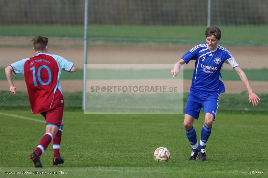 Philipp Gößwein, Nico Krämer, 03.04.2016, Fussball, Kreisliga Würzburg, SC Schollbrunn, TSV Retzbach - Bild-ID: 2159997