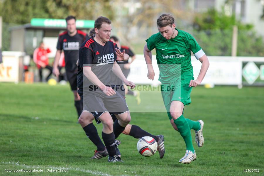 Matthias Schreck, Sebastian Leisgang, Soccer, 08.04.2016, Würzburg, B-Klasse, Fussball, SV Bischbrunn II, FV Karlstadt II - Bild-ID: 2160152 Matthias Schreck, Sebastian Leisgang, Soccer, 08.04.2016, Würzburg, B-Klasse, Fussball, SV Bischbrunn II, FV Karlstadt II - Bild-ID: 2160152