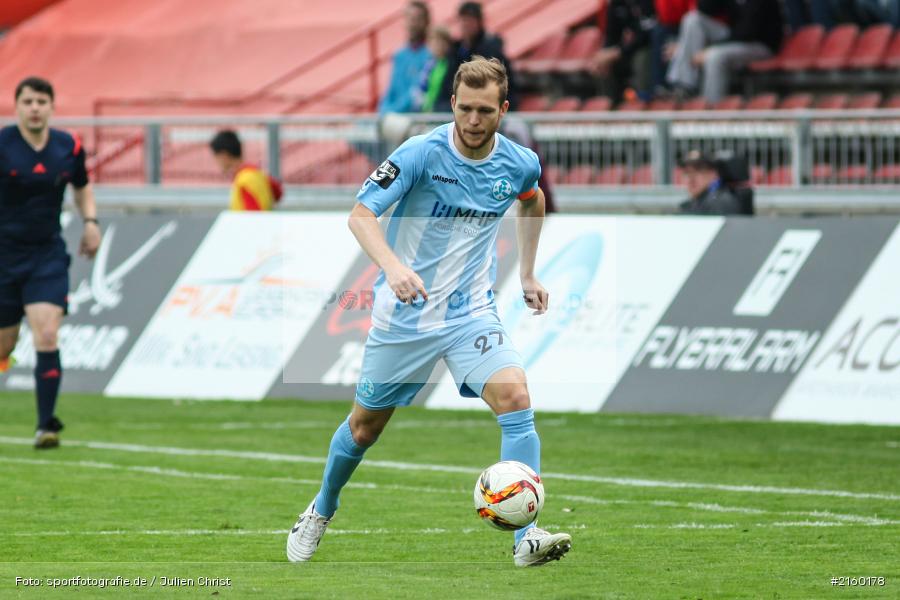 Fabian Baumgärtel, 09.04.2016, flyeralarm Arena, Würzburg, Fussball, 3. Liga, SV Stuttgarter Kickers, FC Würzburger Kickers - Bild-ID: 2160178 Fabian Baumgärtel, 09.04.2016, flyeralarm Arena, Würzburg, Fussball, 3. Liga, SV Stuttgarter Kickers, FC Würzburger Kickers - Bild-ID: 2160178