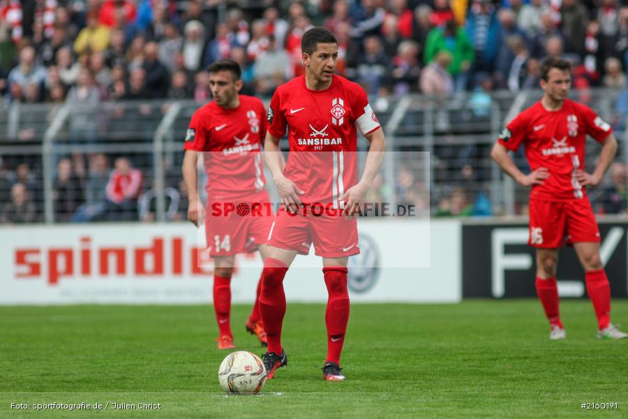 Amir Shapourzadeh, 09.04.2016, flyeralarm Arena, Würzburg, Fussball, 3. Liga, SV Stuttgarter Kickers, FC Würzburger Kickers - Bild-ID: 2160191