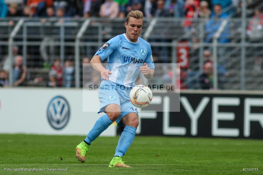 Fabio Leutenecker, 09.04.2016, flyeralarm Arena, Würzburg, Fussball, 3. Liga, SV Stuttgarter Kickers, FC Würzburger Kickers - Bild-ID: 2160193 Fabio Leutenecker, 09.04.2016, flyeralarm Arena, Würzburg, Fussball, 3. Liga, SV Stuttgarter Kickers, FC Würzburger Kickers - Bild-ID: 2160193