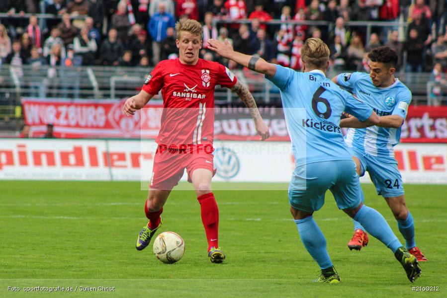 Sandrino Braun, Richard Weil, 09.04.2016, flyeralarm Arena, Würzburg, Fussball, 3. Liga, SV Stuttgarter Kickers, FC Würzburger Kickers - Bild-ID: 2160212 Sandrino Braun, Richard Weil, 09.04.2016, flyeralarm Arena, Würzburg, Fussball, 3. Liga, SV Stuttgarter Kickers, FC Würzburger Kickers - Bild-ID: 2160212