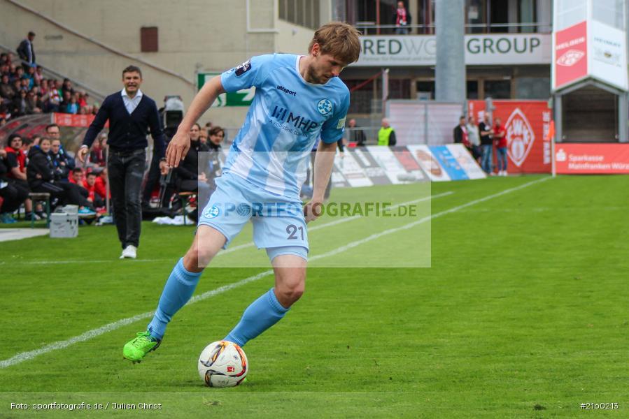 Marc Stein, 09.04.2016, flyeralarm Arena, Würzburg, Fussball, 3. Liga, SV Stuttgarter Kickers, FC Würzburger Kickers - Bild-ID: 2160213 Marc Stein, 09.04.2016, flyeralarm Arena, Würzburg, Fussball, 3. Liga, SV Stuttgarter Kickers, FC Würzburger Kickers - Bild-ID: 2160213