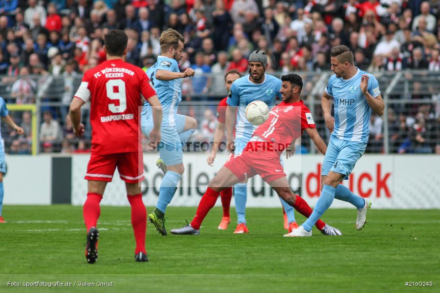 Elia Soriano, 09.04.2016, flyeralarm Arena, Würzburg, Fussball, 3. Liga, SV Stuttgarter Kickers, FC Würzburger Kickers - Bild-ID: 2160245