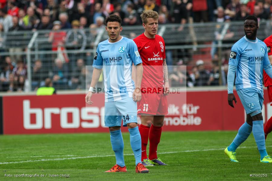 Richard Weil, Edisson Jordanov, 09.04.2016, flyeralarm Arena, Würzburg, Fussball, 3. Liga, SV Stuttgarter Kickers, FC Würzburger Kickers - Bild-ID: 2160250