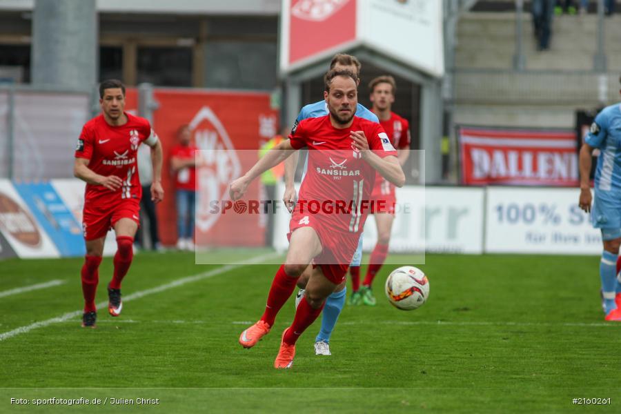 Rico Benatelli, 09.04.2016, flyeralarm Arena, Würzburg, Fussball, 3. Liga, SV Stuttgarter Kickers, FC Würzburger Kickers - Bild-ID: 2160261
