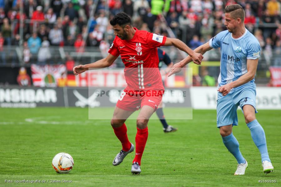 Hendrik Starostzik, Elia Soriano, 09.04.2016, flyeralarm Arena, Würzburg, Fussball, 3. Liga, SV Stuttgarter Kickers, FC Würzburger Kickers - Bild-ID: 2160265