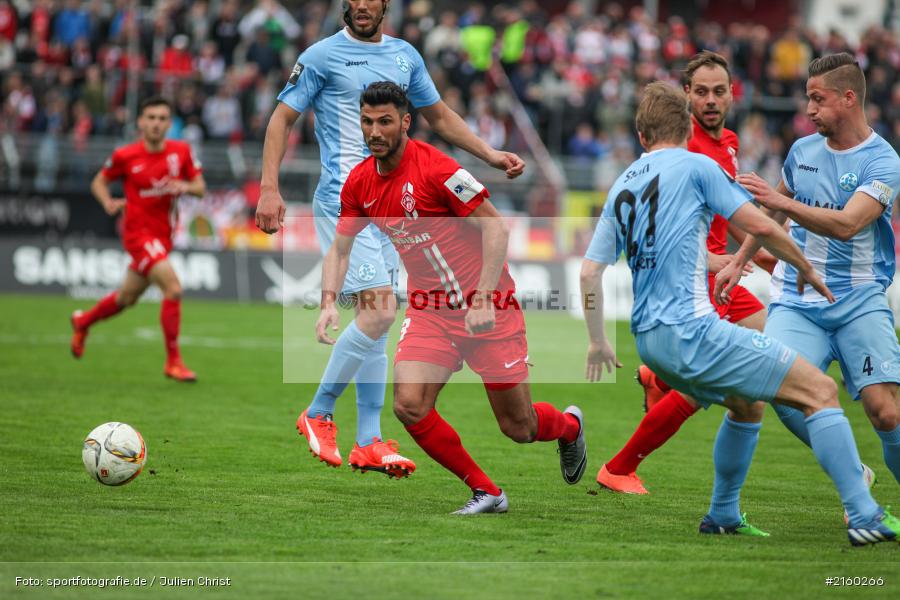 Marc Stein, Elia Soriano, 09.04.2016, flyeralarm Arena, Würzburg, Fussball, 3. Liga, SV Stuttgarter Kickers, FC Würzburger Kickers - Bild-ID: 2160266