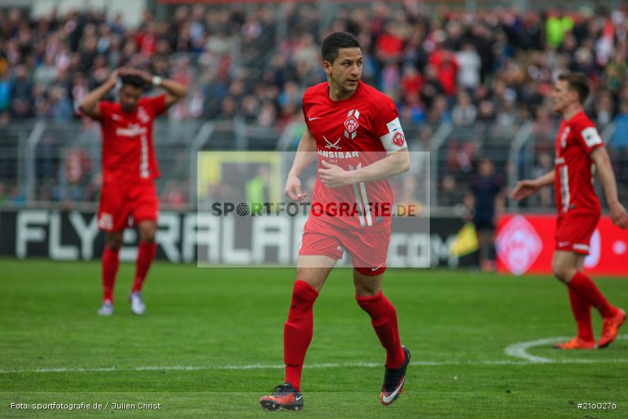 Amir Shapourzadeh, 09.04.2016, flyeralarm Arena, Würzburg, Fussball, 3. Liga, SV Stuttgarter Kickers, FC Würzburger Kickers - Bild-ID: 2160276