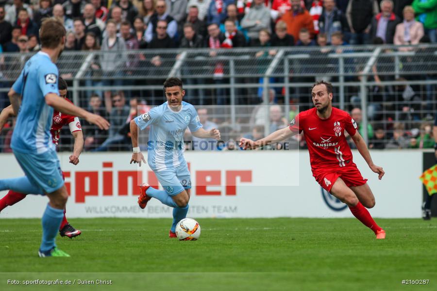 Edisson Jordanov, Rico Benatelli, 09.04.2016, flyeralarm Arena, Würzburg, Fussball, 3. Liga, SV Stuttgarter Kickers, FC Würzburger Kickers - Bild-ID: 2160287