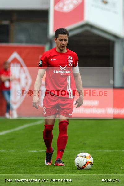 Amir Shapourzadeh, 09.04.2016, flyeralarm Arena, Würzburg, Fussball, 3. Liga, SV Stuttgarter Kickers, FC Würzburger Kickers - Bild-ID: 2160298