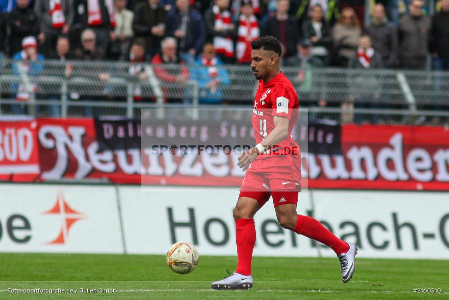 Royal-Dominique Fennell, 09.04.2016, flyeralarm Arena, Würzburg, Fussball, 3. Liga, SV Stuttgarter Kickers, FC Würzburger Kickers - Bild-ID: 2160310