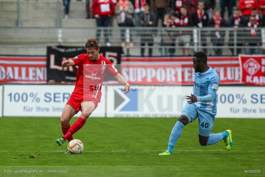 Erich Berko, Dominik Nothnagel, 09.04.2016, flyeralarm Arena, Würzburg, Fussball, 3. Liga, SV Stuttgarter Kickers, FC Würzburger Kickers - Bild-ID: 2160313