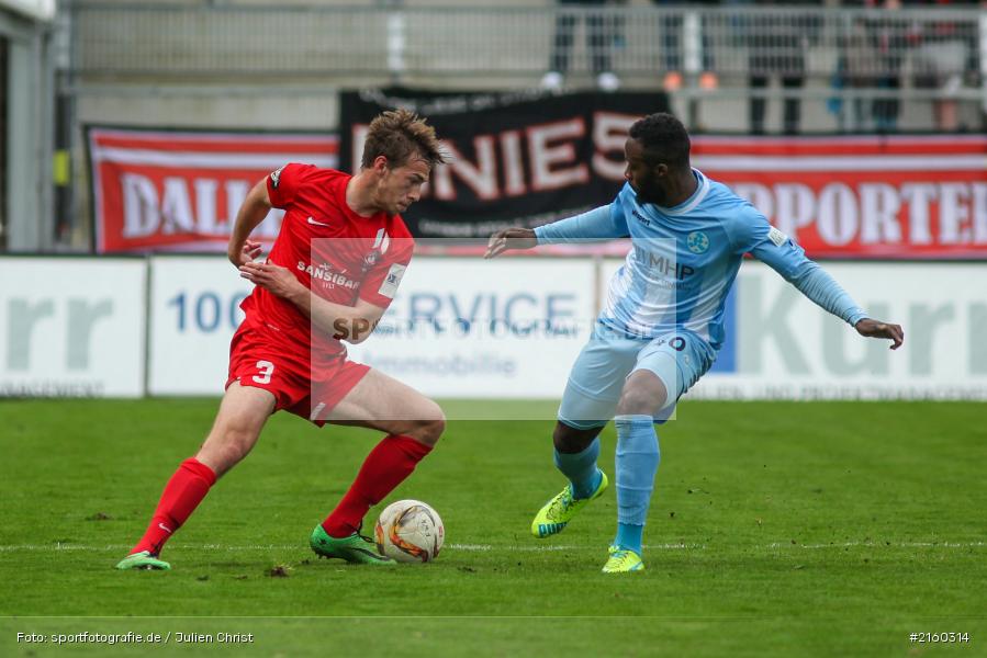 Erich Berko, Dominik Nothnagel, 09.04.2016, flyeralarm Arena, Würzburg, Fussball, 3. Liga, SV Stuttgarter Kickers, FC Würzburger Kickers - Bild-ID: 2160314