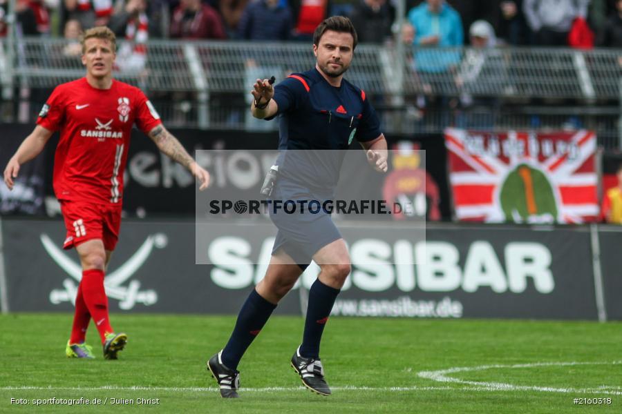 Johann Pfeifer, 09.04.2016, flyeralarm Arena, Würzburg, Fussball, 3. Liga, SV Stuttgarter Kickers, FC Würzburger Kickers - Bild-ID: 2160318