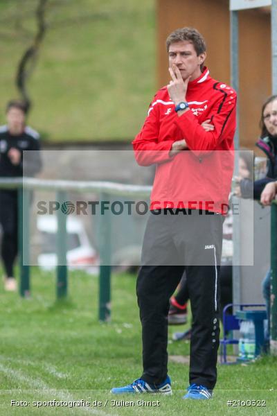 Jens Fischer, Karsbach, 09.04.2016, Frauen, Landesliga Nord, SV Reitsch, FC Karsbach - Bild-ID: 2160322