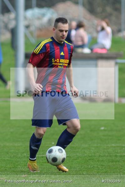 Johannes Alsheimer, 10.04.2016, Kreisklasse Würzburg, Derby, Fussball, BSC Aura, DJK Fellen - Bild-ID: 2160396