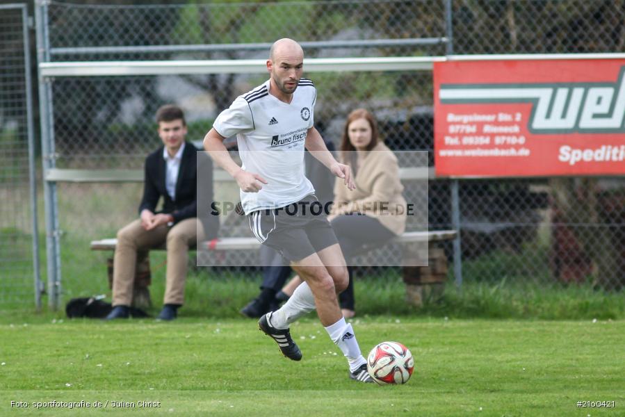 Fabian Diener, 10.04.2016, Kreisklasse Würzburg, Derby, Fussball, BSC Aura, DJK Fellen - Bild-ID: 2160421