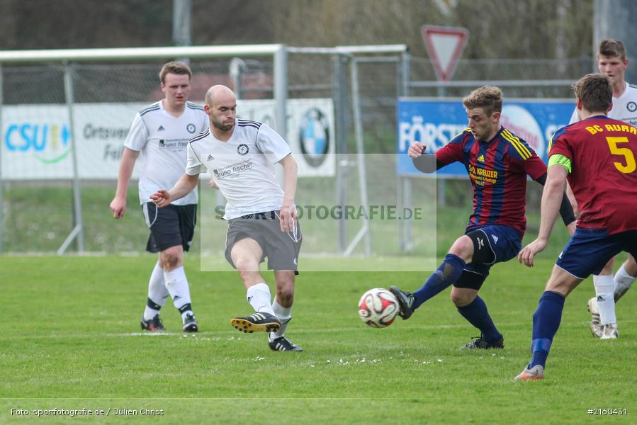 Timo Rützel, Fabian Diener, 10.04.2016, Kreisklasse Würzburg, Derby, Fussball, BSC Aura, DJK Fellen - Bild-ID: 2160431