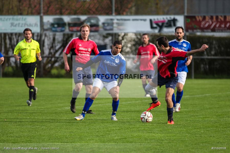 Frank Weisensee, Angelo Messina, 15.04.2016, Retzbach, A-Klasse Würzburg Gr. 6, Fussball, SG Margetshöchheim II, TSV Retzbach II - Bild-ID: 2160558