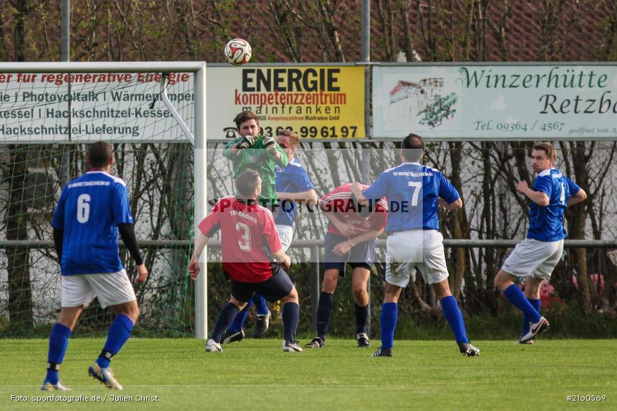 Maximilian Müller, 15.04.2016, Retzbach, A-Klasse Würzburg Gr. 6, Fussball, SG Margetshöchheim II, TSV Retzbach II - Bild-ID: 2160569