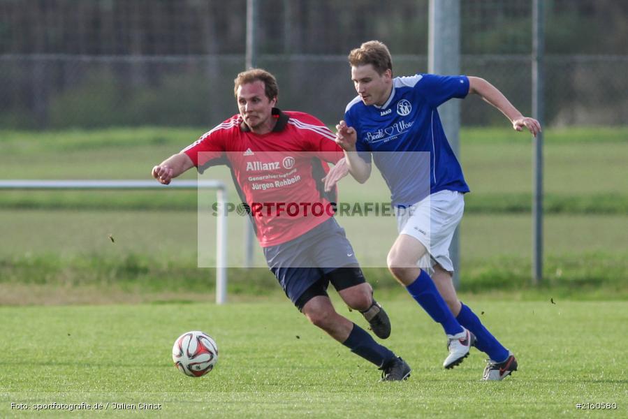 Fabio Zimmermann, Christian Seubert, 15.04.2016, Retzbach, A-Klasse Würzburg Gr. 6, Fussball, SG Margetshöchheim II, TSV Retzbach II - Bild-ID: 2160580