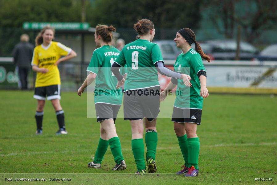 Lisa Steinbach, 17.04.2016, Kreisliga 01 Frauen, Damen, Fussball, SG Schimborn, FV Karlstadt - Bild-ID: 2160702