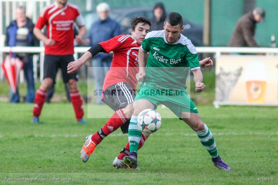26.04.2016, Fussball, Kreisliga Würzburg, SV Germania Erlenbach, FV Karlstadt - Bild-ID: 2161178 26.04.2016, Fussball, Kreisliga Würzburg, SV Germania Erlenbach, FV Karlstadt - Bild-ID: 2161178