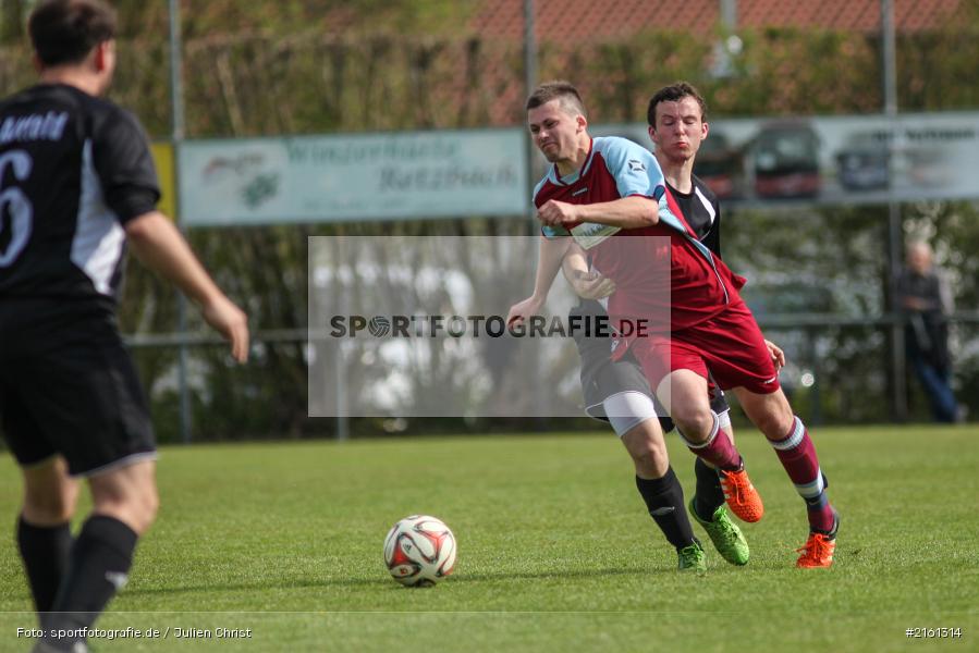Christoph Kaufmann, Tobias Hehrlein, 30.04.2016, Gruppe 2, Kreisliga Würzburg, Fussball, SV Altfeld, TSV Retzbach - Bild-ID: 2161314 Christoph Kaufmann, Tobias Hehrlein, 30.04.2016, Gruppe 2, Kreisliga Würzburg, Fussball, SV Altfeld, TSV Retzbach - Bild-ID: 2161314